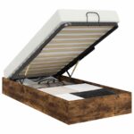 vidaXL Otomanový posteľný rám s úložiskom Údený Dub 75,5 x 190 cm – Obrázok 3