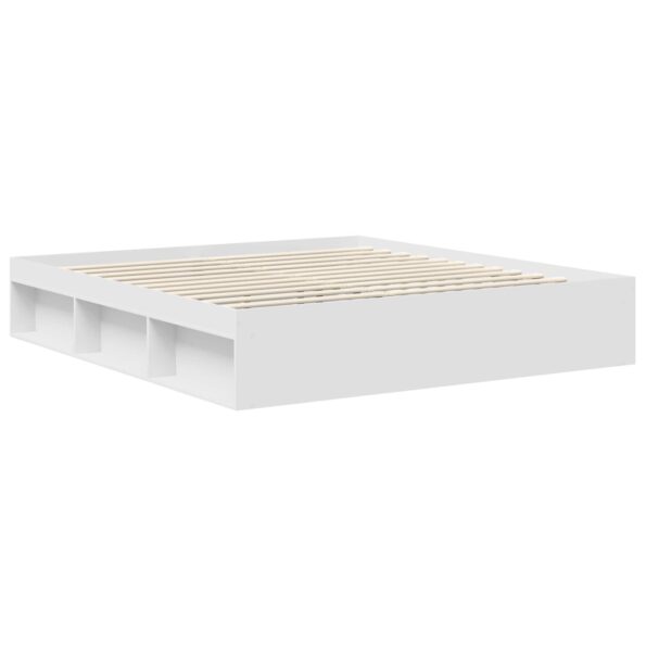 vidaXL Rám postele Biela 200 x 200 cm Masívne borovicové drevo – Obrázok 5