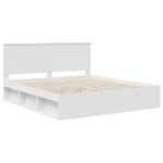 vidaXL Rám postele Biela 200 x 200 cm Masívne borovicové drevo – Obrázok 7