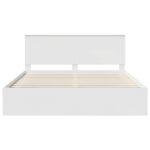 vidaXL Rám postele Biela 200 x 200 cm Masívne borovicové drevo – Obrázok 8
