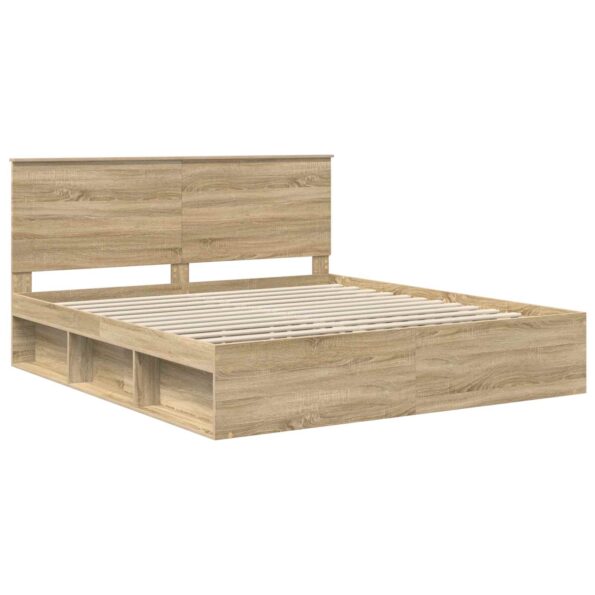 vidaXL Rám postele Sonoma 200 x 200 cm Masívne borovicové drevo – Obrázok 4