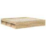 vidaXL Rám postele Sonoma 200 x 200 cm Masívne borovicové drevo – Obrázok 5