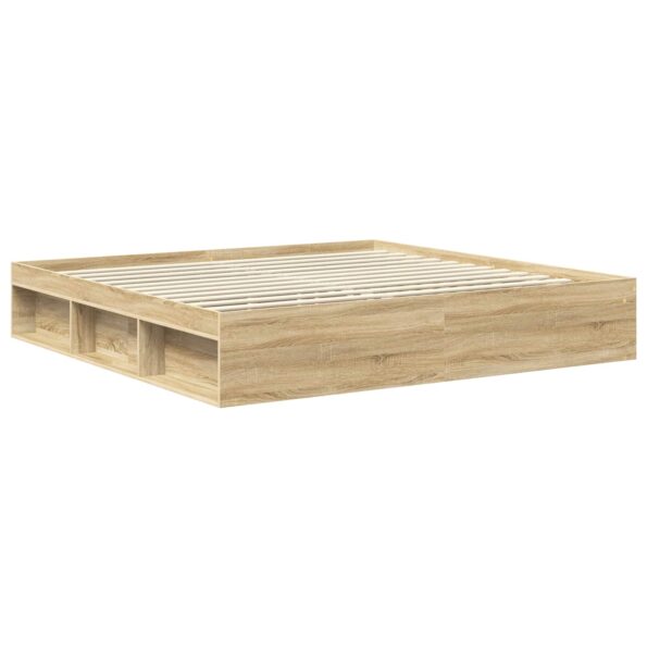 vidaXL Rám postele Sonoma 200 x 200 cm Masívne borovicové drevo – Obrázok 5