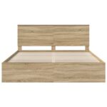 vidaXL Rám postele Sonoma 200 x 200 cm Masívne borovicové drevo – Obrázok 7