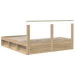 vidaXL Rám postele Sonoma 200 x 200 cm Masívne borovicové drevo – Obrázok 9