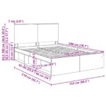 vidaXL Rám postele s čelnou doskou Remeselnícky dub 150 x 200 cm – Obrázok 13