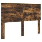 vidaXL Rám postele Dymová dub 140 x 190 cm Masívne borovicové drevo – Obrázok 6