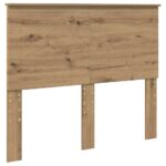 vidaXL Rám postele s čelnou doskou Remeselnícky dub 135 x 190 cm – Obrázok 6