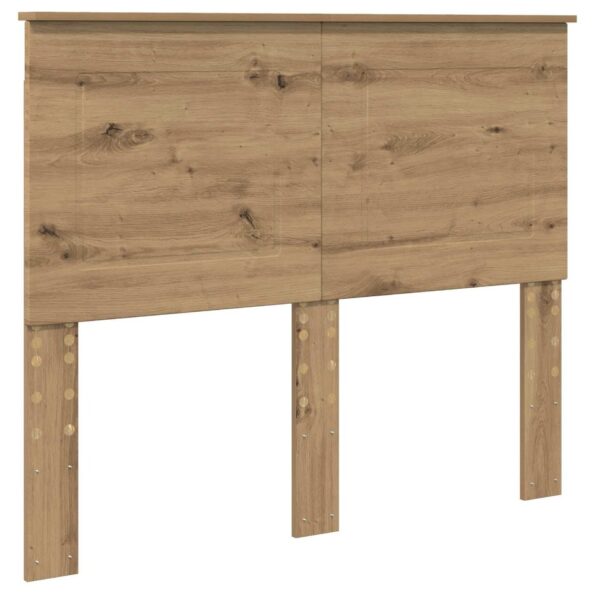 vidaXL Rám postele s čelnou doskou Remeselnícky dub 135 x 190 cm – Obrázok 6