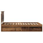 vidaXL Rám postele Staré drevo 120 x 200 cm Masívne borovicové drevo – Obrázok 8