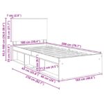vidaXL Rám postele s čelnou doskou Remeselnícky dub 100 x 200 cm – Obrázok 13