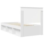 vidaXL Rám postele Biela 75 x 190 cm Masívne borovicové drevo – Obrázok 9