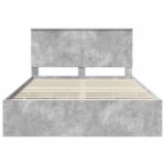 vidaXL Rám postele Betónová šedá 150 x 200 cm Inžinierske drevo – Obrázok 8