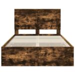 vidaXL Rám postele Dymová dub 120 x 200 cm Inžinierske drevo – Obrázok 8