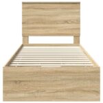 vidaXL Rám postele Sonoma dub 75 x 190 cm Inžinierske drevo – Obrázok 8