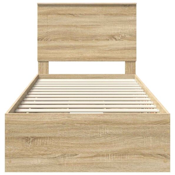 vidaXL Rám postele Sonoma dub 75 x 190 cm Inžinierske drevo – Obrázok 8