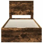 vidaXL Rám postele Dymová dub 75 x 190 cm Inžinierske drevo – Obrázok 8