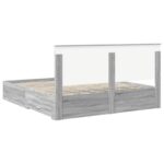 vidaXL Úložná posteľ Sivý Sonoma 200 x 200 cm Kompozitné drevo – Obrázok 10