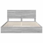 vidaXL Úložná posteľ Sivý Sonoma 200 x 200 cm Kompozitné drevo – Obrázok 8