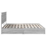 vidaXL Úložná posteľ Sivý Sonoma 200 x 200 cm Kompozitné drevo – Obrázok 9