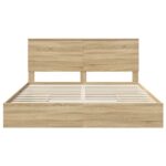 vidaXL Úložná posteľ Sonoma dub 180 x 200 cm Kompozitné drevo – Obrázok 8