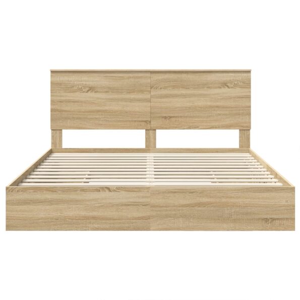 vidaXL Úložná posteľ Sonoma dub 180 x 200 cm Kompozitné drevo – Obrázok 8