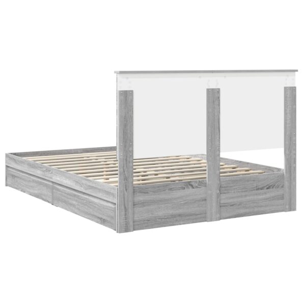 vidaXL Úložná posteľ Sivý Sonoma 160 x 200 cm Kompozitné drevo – Obrázok 10
