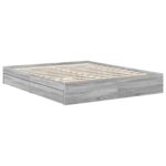 vidaXL Úložná posteľ Sivý Sonoma 160 x 200 cm Kompozitné drevo – Obrázok 6