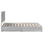vidaXL Úložná posteľ Sivý Sonoma 160 x 200 cm Kompozitné drevo – Obrázok 9