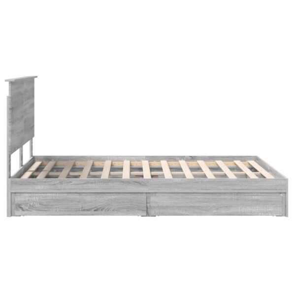 vidaXL Úložná posteľ Sivý Sonoma 160 x 200 cm Kompozitné drevo – Obrázok 9
