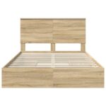 vidaXL Úložná posteľ Sonoma dub 150 x 200 cm Kompozitné drevo – Obrázok 8