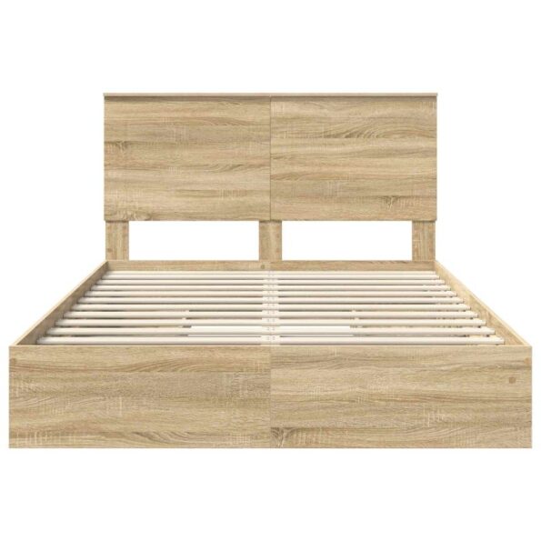 vidaXL Úložná posteľ Sonoma dub 150 x 200 cm Kompozitné drevo – Obrázok 8