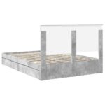 vidaXL Úložná posteľ Betónová šedá 150 x 200 cm Kompozitné drevo – Obrázok 10