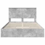 vidaXL Úložná posteľ Betónová šedá 150 x 200 cm Kompozitné drevo – Obrázok 8
