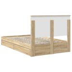 vidaXL Úložná posteľ Sonoma dub 135 x 190 cm Kompozitné drevo – Obrázok 10