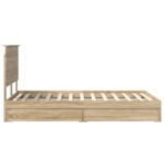 vidaXL Úložná posteľ Sonoma dub 135 x 190 cm Kompozitné drevo – Obrázok 9