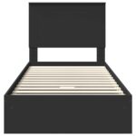 vidaXL Rám postele so zásuvkou Čierna 100 x 200 cm Kompozitné drevo – Obrázok 8