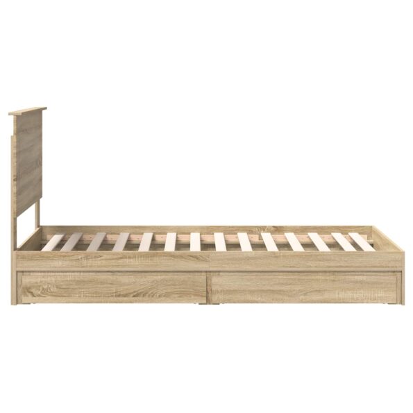vidaXL Úložná posteľ Sonoma dub 100 x 200 cm Kompozitné drevo – Obrázok 9