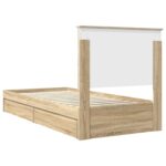 vidaXL Úložná posteľ Sonoma dub 90 x 190 cm Kompozitné drevo – Obrázok 10
