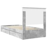 vidaXL Úložná posteľ Betónová šedá 90 x 190 cm Kompozitné drevo – Obrázok 10
