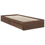 vidaXL Úložná posteľ Hnedý dub 90 x 190 cm Kompozitné drevo – Obrázok 6