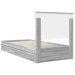 vidaXL Rám postele Sivý Sonoma 90 x 200 cm Kompozitné drevo – Obrázok 10