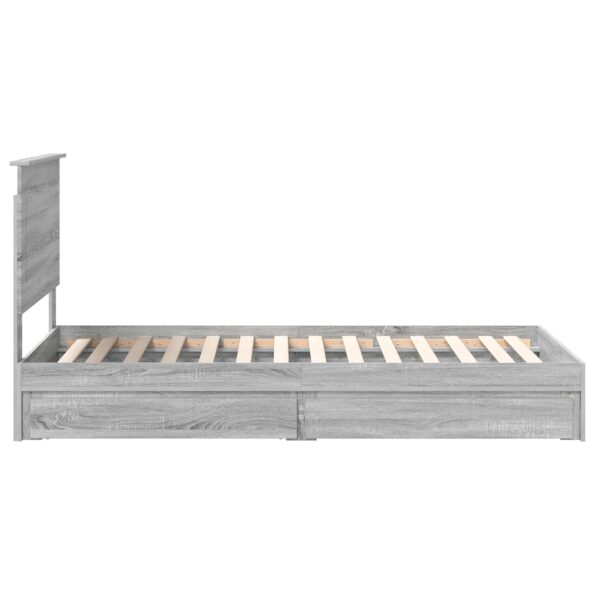 vidaXL Rám postele Sivý Sonoma 90 x 200 cm Kompozitné drevo – Obrázok 9