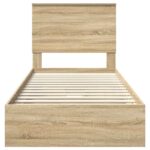 vidaXL Úložná posteľ Sonoma dub 75 x 190 cm Kompozitné drevo – Obrázok 8