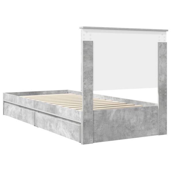 vidaXL Úložná posteľ Betónová šedá 75 x 190 cm Kompozitné drevo – Obrázok 10