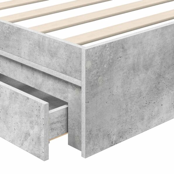vidaXL Úložná posteľ Betónová šedá 75 x 190 cm Kompozitné drevo – Obrázok 11