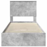 vidaXL Úložná posteľ Betónová šedá 75 x 190 cm Kompozitné drevo – Obrázok 8