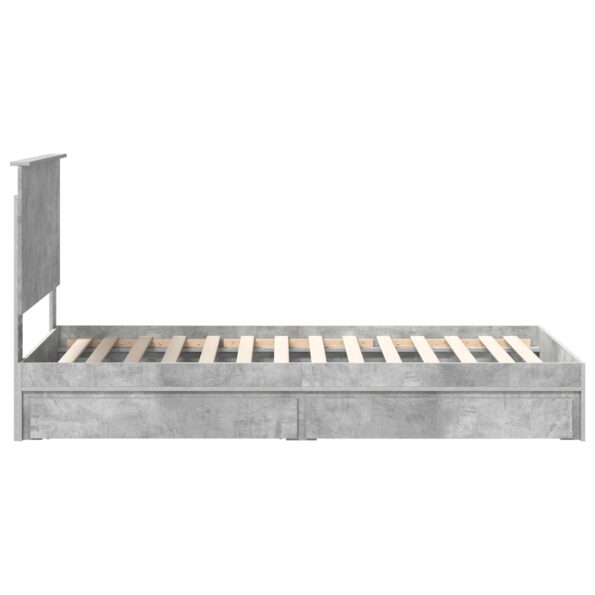 vidaXL Úložná posteľ Betónová šedá 75 x 190 cm Kompozitné drevo – Obrázok 9