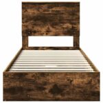 vidaXL Úložná posteľ Dymová dub 75 x 190 cm Kompozitné drevo – Obrázok 8