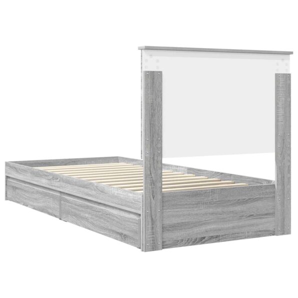vidaXL Úložná posteľ Sivý Sonoma 75 x 190 cm Kompozitné drevo – Obrázok 10